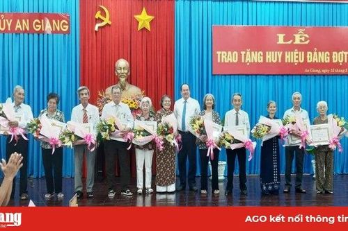 Trao Huy hiệu Đảng đợt kỷ niệm 19-5