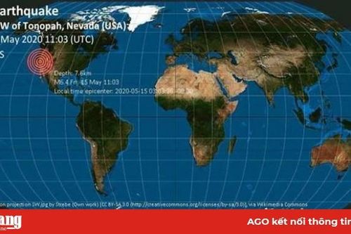 Mỹ: Động đất 6,4 độ làm rung chuyển khu vực gần bang Nevada