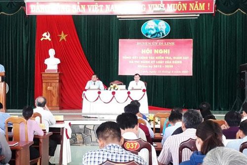 Di Linh tổng kết công tác kiểm tra, giám sát và thi hành kỷ luật của Đảng