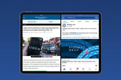 Facebook trên iPad đã hỗ trợ chế độ xem Split View và Silde Over