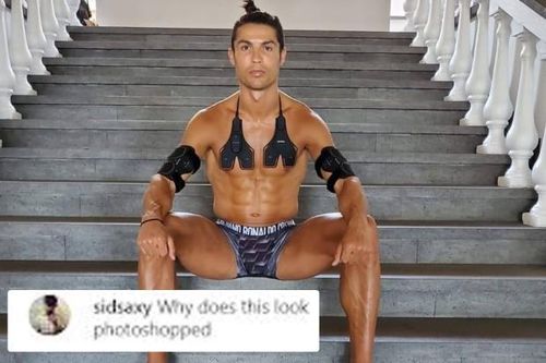 Khoe cơ bụng 6 múi, Ronaldo trở thành trò cười trên mạng xã hội