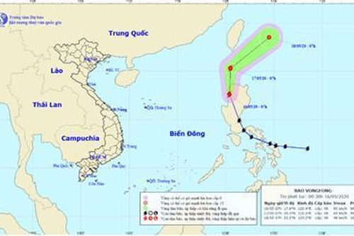 Bão Vongfong giảm cấp, khả năng suy yếu thành áp thấp nhiệt đới
