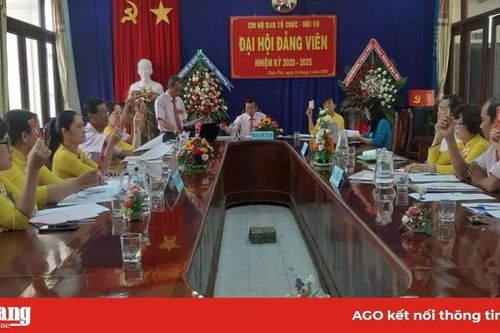 Đại hội Chi bộ Ban Tổ chức - Nội vụ huyện Châu Phú (nhiệm kỳ 2020-2025)