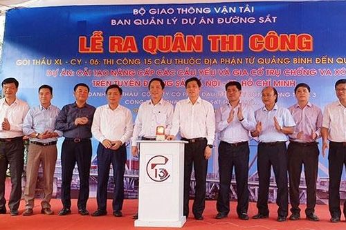 Cải tạo, nâng cấp các cầu yếu trên tuyến đường sắt Hà Nội - TP Hồ Chí Minh