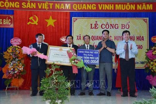 Phú Yên có xã đạt chuẩn nông thôn mới nâng cao đầu tiên