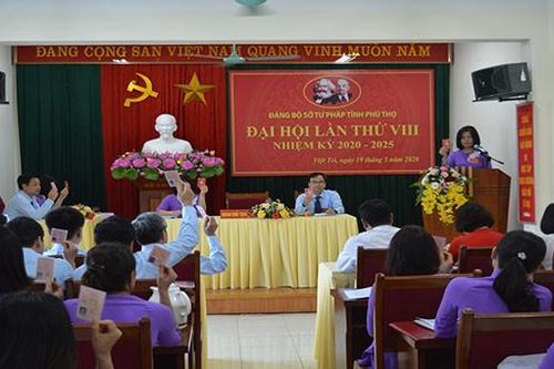 Đảng bộ Sở Tư pháp tỉnh Phú Thọ tổ chức thành công Đại hội lần thứ VIII