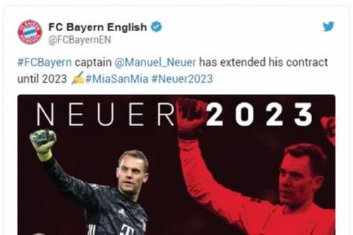Neuer chính thức chốt hạ tương lai với Bayern Munich tới năm 2023