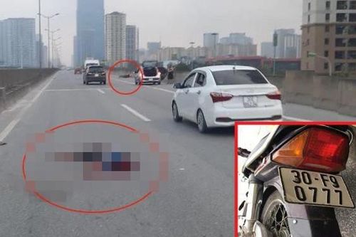 Tìm thân nhân nam thanh niên tử vong khi đi xe máy đường trên cao ở Hà Nội