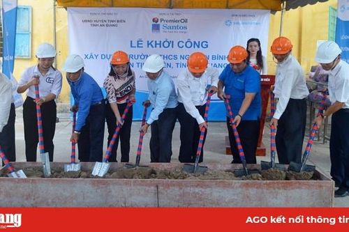 Tịnh Biên: Khởi công xây dựng 3 phòng học cho Trường THCS Nguyễn Bỉnh Khiêm