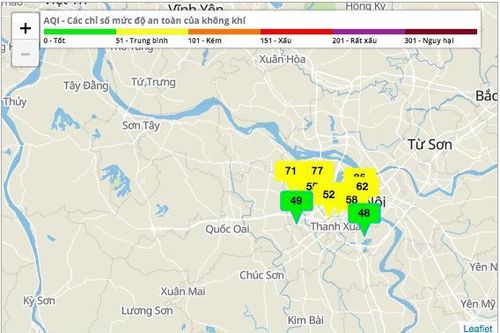 Hà Nội nắng nóng, vẫn có điểm chất lượng không khí tốt