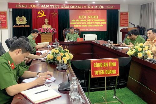 Bộ Công an tổ chức hội nghị trực tuyến về đảm bảo an ninh trật tự trong phòng, chống thiên tai