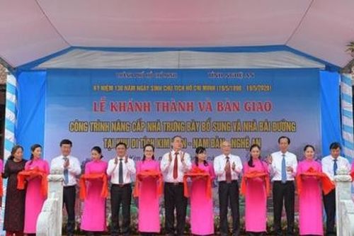 Nghệ An: Khánh thành nhà trưng bày bổ sung và nhà bái đường tại Khu di tích Kim Liên