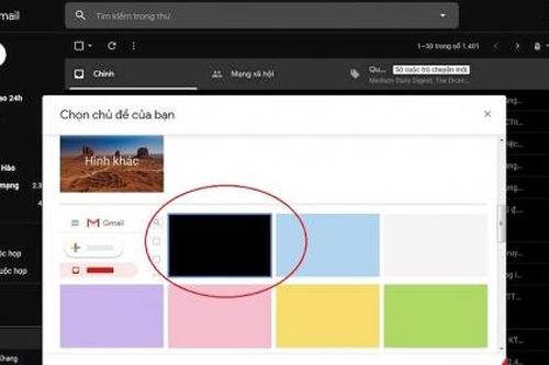 Mẹo cài đặt nền tối cho giao diện Gmail trên máy tính