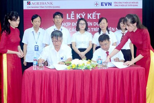 Ký kết hợp đồng tín dụng đầu tư dự án các công trình điện năm 2020