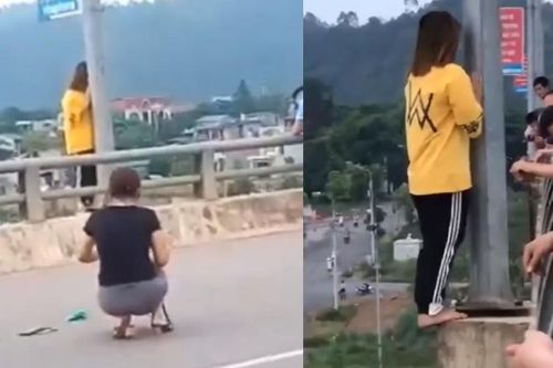 Giải cứu cô gái trẻ định nhảy cầu tự tử ở Lào Cai