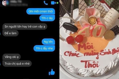Đặt bánh sinh nhật online nhưng gõ thiếu dấu, khách hàng cười ngất khi nhận thành phẩm