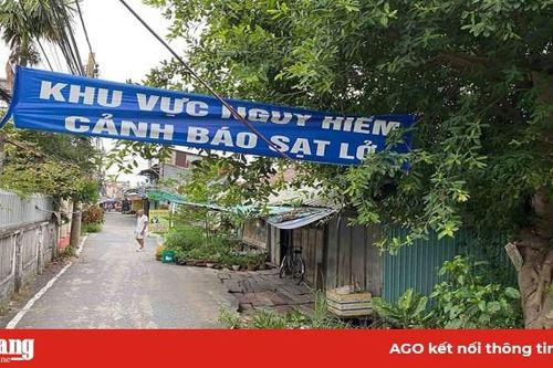 Lo lắng xe lưu thông vào khu vực sạt lở