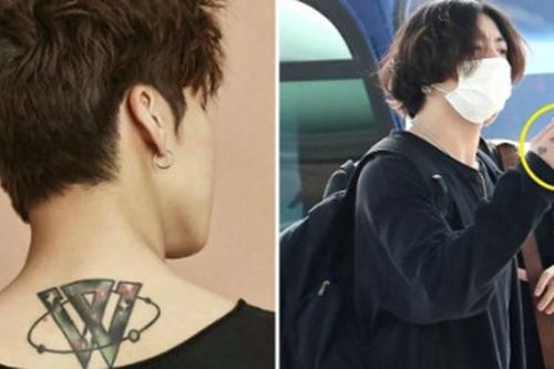 Jungkook BTS và dàn thần tượng K-pop tự tin khoe hình xăm dành tặng fan
