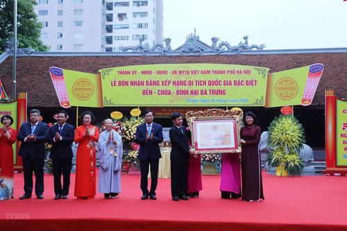 Lễ đón nhận Bằng di tích Quốc gia đặc biệt đền-chùa-đình Hai Bà Trưng