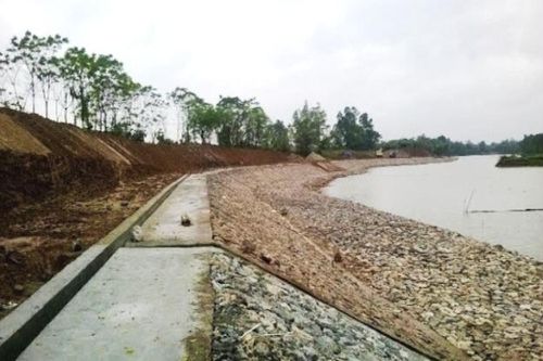 Hà Nội: Sạt lở uy hiếp an toàn đê hữu Đáy tại huyện Quốc Oai