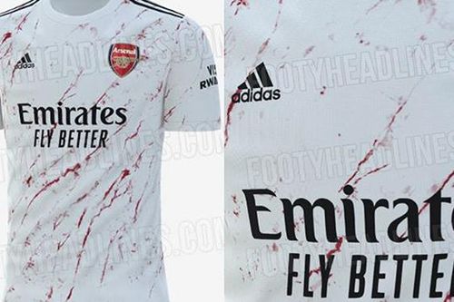 Arsenal bị chỉ trích tơi bời vì mẫu áo đấu 'máu me bê bết'