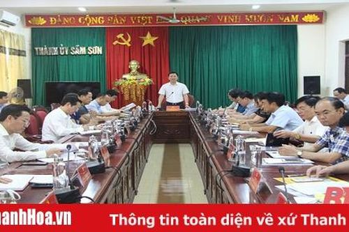 Phó Bí thư Thường trực Tỉnh ủy, Trưởng Đoàn ĐBQH tỉnh Thanh Hóa Đỗ Trọng Hưng thăm, làm việc tại TP Sầm Sơn