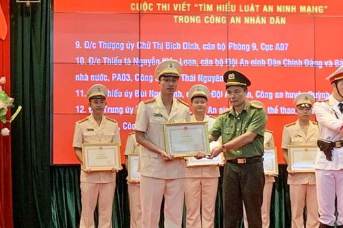 Công an Hà Nam đạt giải Khuyến khích Cuộc thi viết 'Tìm hiểu Luật An ninh mạng'