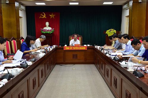 Ban Thường vụ Tỉnh ủy cho ý kiến vào văn kiện đại hội Đảng bộ thành phố Tuyên Quang