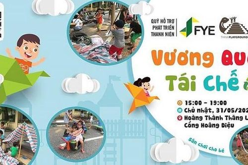 'Vương quốc tái chế' tạo sân chơi dành cho trẻ em