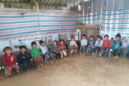 Quỹ 'Mái trường cho em' tài trợ xây dựng lớp học mầm non tại thôn Tân Bình, xã Tân Nam, huyện Quang Bình, Hà Giang