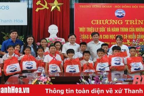 Trao 4.800 hộp sữa cho trẻ em có hoàn cảnh đặc biệt khó khăn