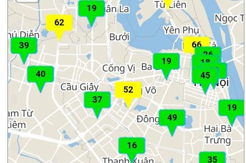 Trời mưa dông, nhiều khu vực ở Hà Nội không khí trở lại mức tốt