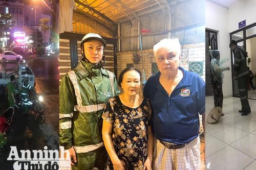 Hà Nội: Cảnh sát khu vực 'đội' mưa tìm nhà đưa cụ bà đi lạc trở về
