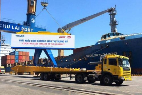 Thaco lần đầu xuất khẩu sơmi rơmoóc sang Mỹ