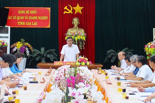 Đảng bộ Khối các Cơ quan và Doanh nghiệp tỉnh Gia Lai cần tổ chức đại hội sớm hơn dự kiến
