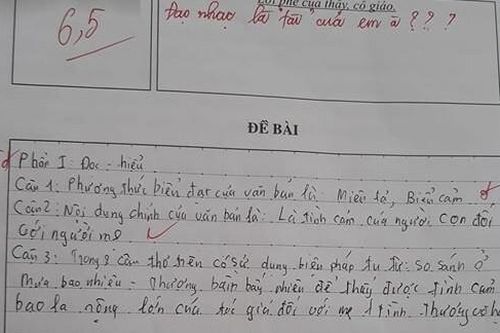 Nam sinh làm Văn nhưng không quên 'đu' idol, lời phê của giáo viên mới đáng chú ý