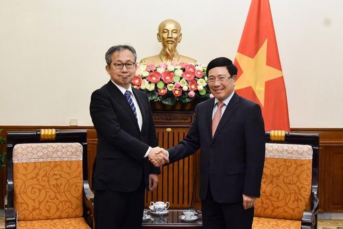 PTT Phạm Bình Minh tiếp đại sứ đặc mệnh toàn quyền Nhật Bản