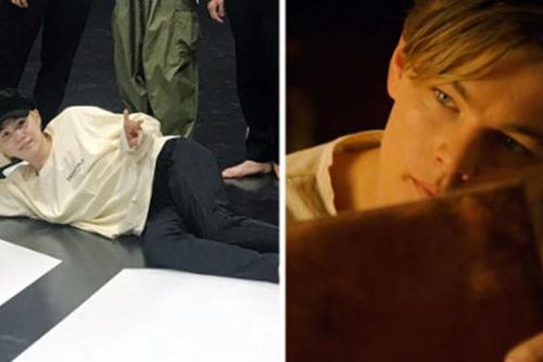 Suga BTS nhiều lần thể hiện tư thế nằm của nàng Rose trong Titanic
