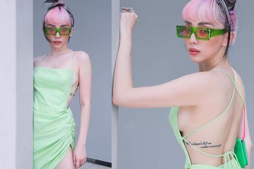 Tóc Tiên lấp ló vòng 1 với váy hở lưng trần siêu gợi cảm
