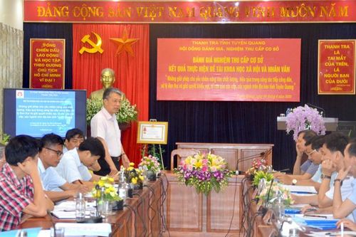 Đánh giá nghiệm thu đề tài khoa học
