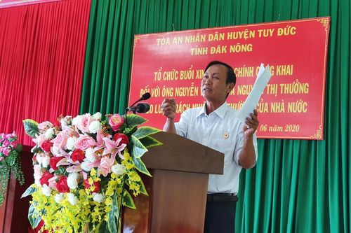 Công khai xin lỗi vợ chồng bị kết án oan tại Đắk Nông