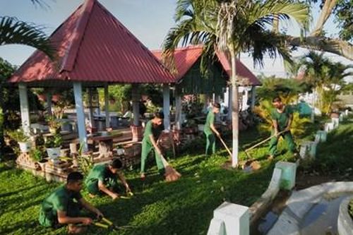 Cảnh quan đẹp từ bàn tay chiến sĩ