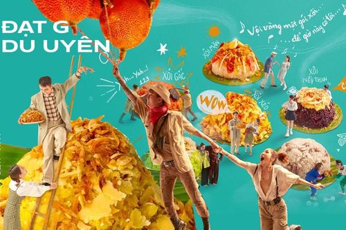 Đạt G và Du Uyên thực hiện bộ ảnh lạ mắt quảng bá các món xôi Việt Nam