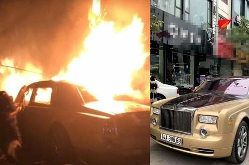 Rolls-Royce Phantom độc nhất Việt Nam bốc cháy ngùn ngụt trong đêm