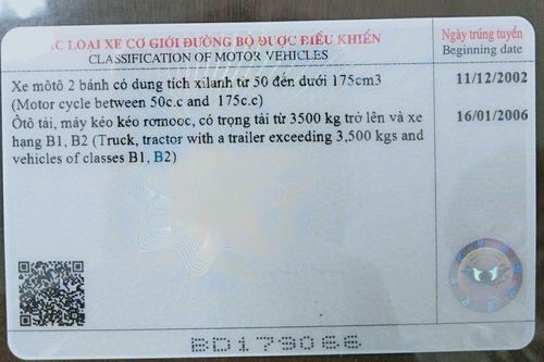 Từ 1/6, giấy phép lái xe cấp mới được in mã hai chiều (QR)