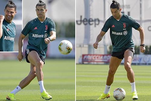 Cận cảnh đôi giày đặc biệt Ronaldo sử dụng cho ngày Serie A trở lại