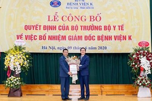 Trao Quyết định bổ nhiệm Giám đốc Bệnh viện K