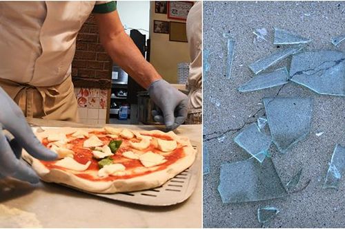 Nhiều mảnh kính vỡ trong pizza chuyển đến Vệ binh Quốc gia Mỹ