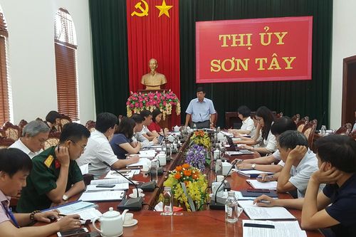 Thị xã Sơn Tây chuẩn bị tốt công tác tổ chức đại hội Đảng