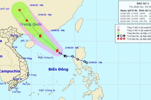 Bão số 1 Nuri giật cấp 12 đang tiến về Hoàng Sa